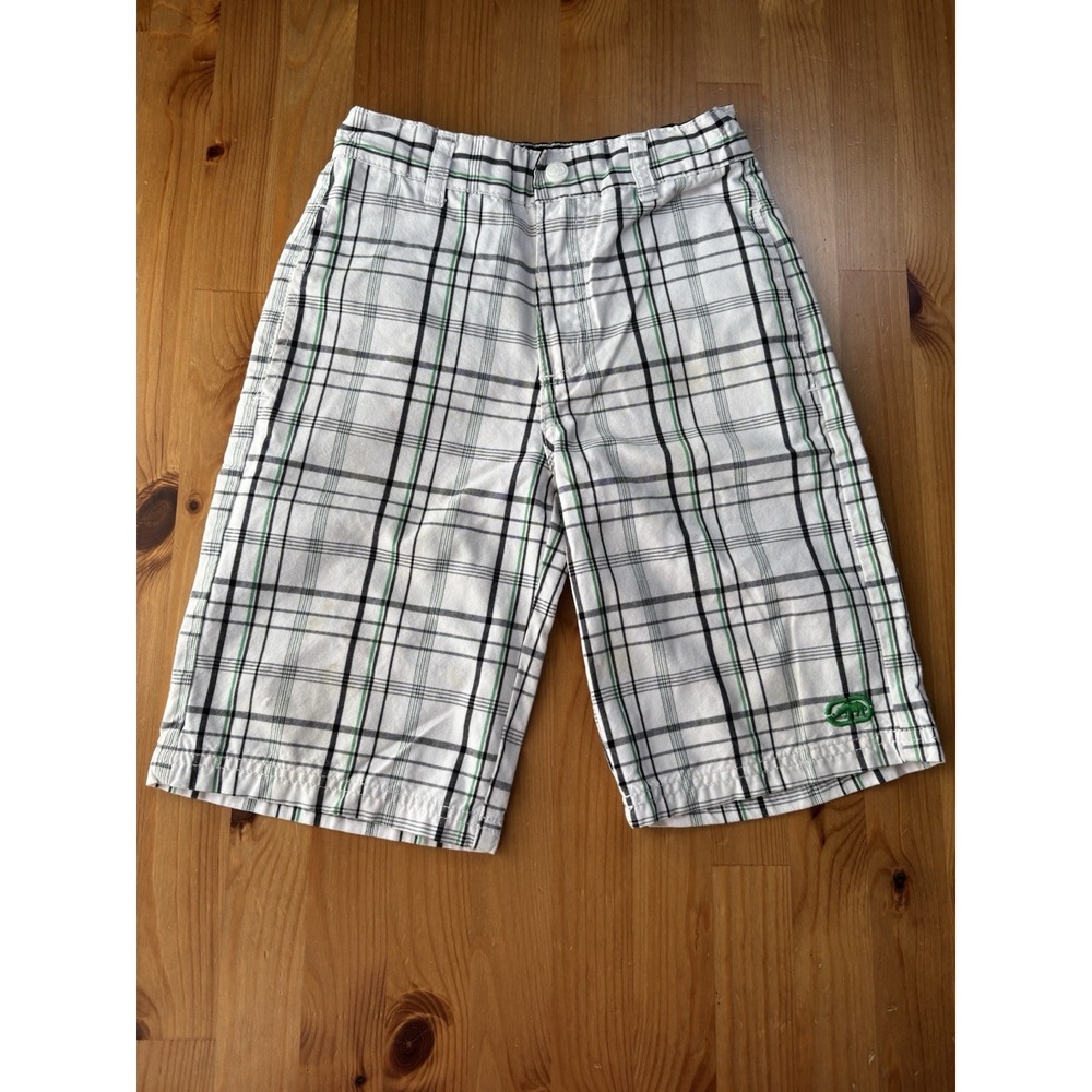 Boys' Vintage Y2K ECKO Unlimited Plaid Baggy‎ Bermuda Shorts Size 5